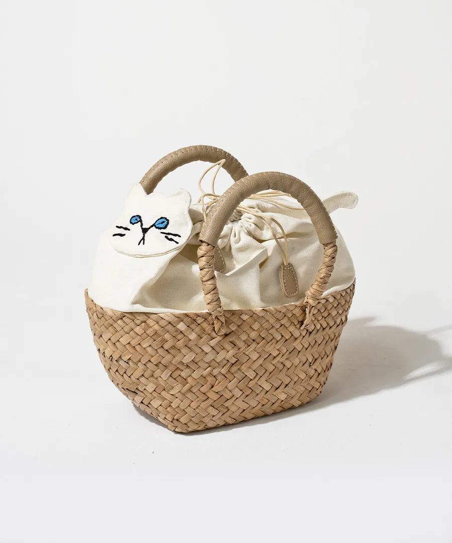 Cat Straw Bag | MINETPANIE