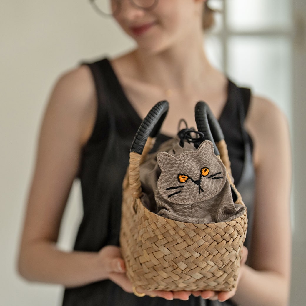 Cat Straw Bag | MINETPANIE