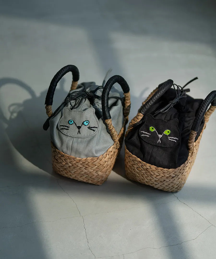 Cat Straw Bag | MINETPANIE