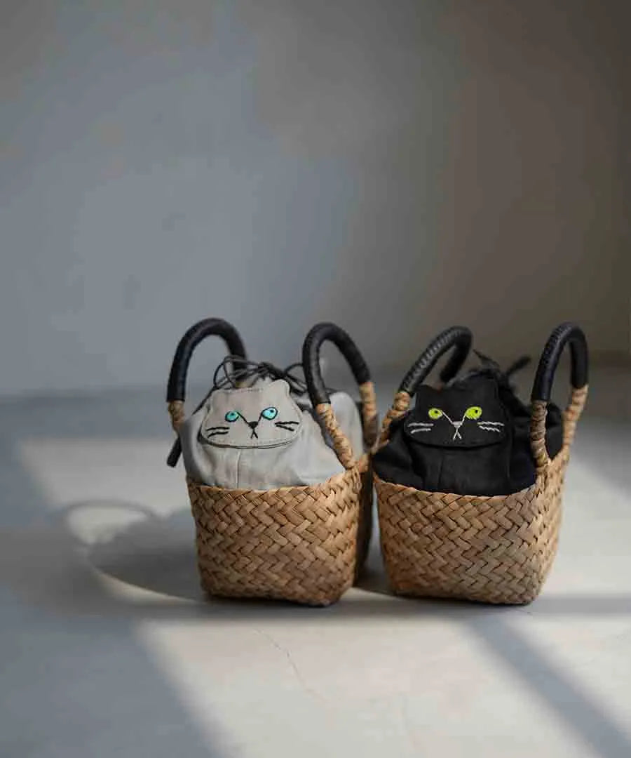 Cat Straw Bag | MINETPANIE