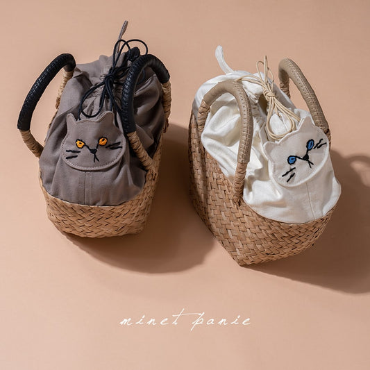 Cat Straw Bag | MINETPANIE