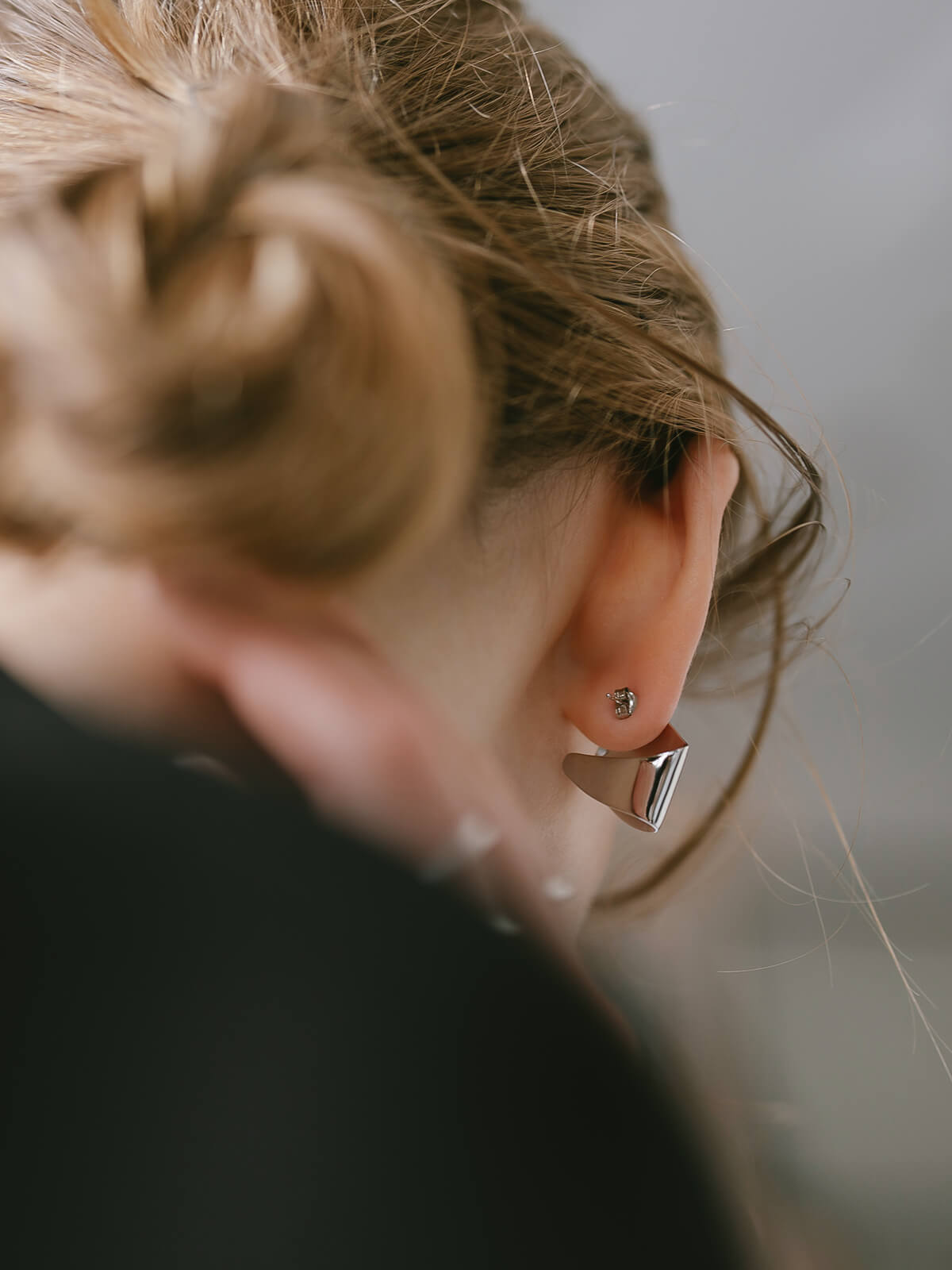 SILVER925 RIBBONFOLD EARRINGS | MIRAVA-PE