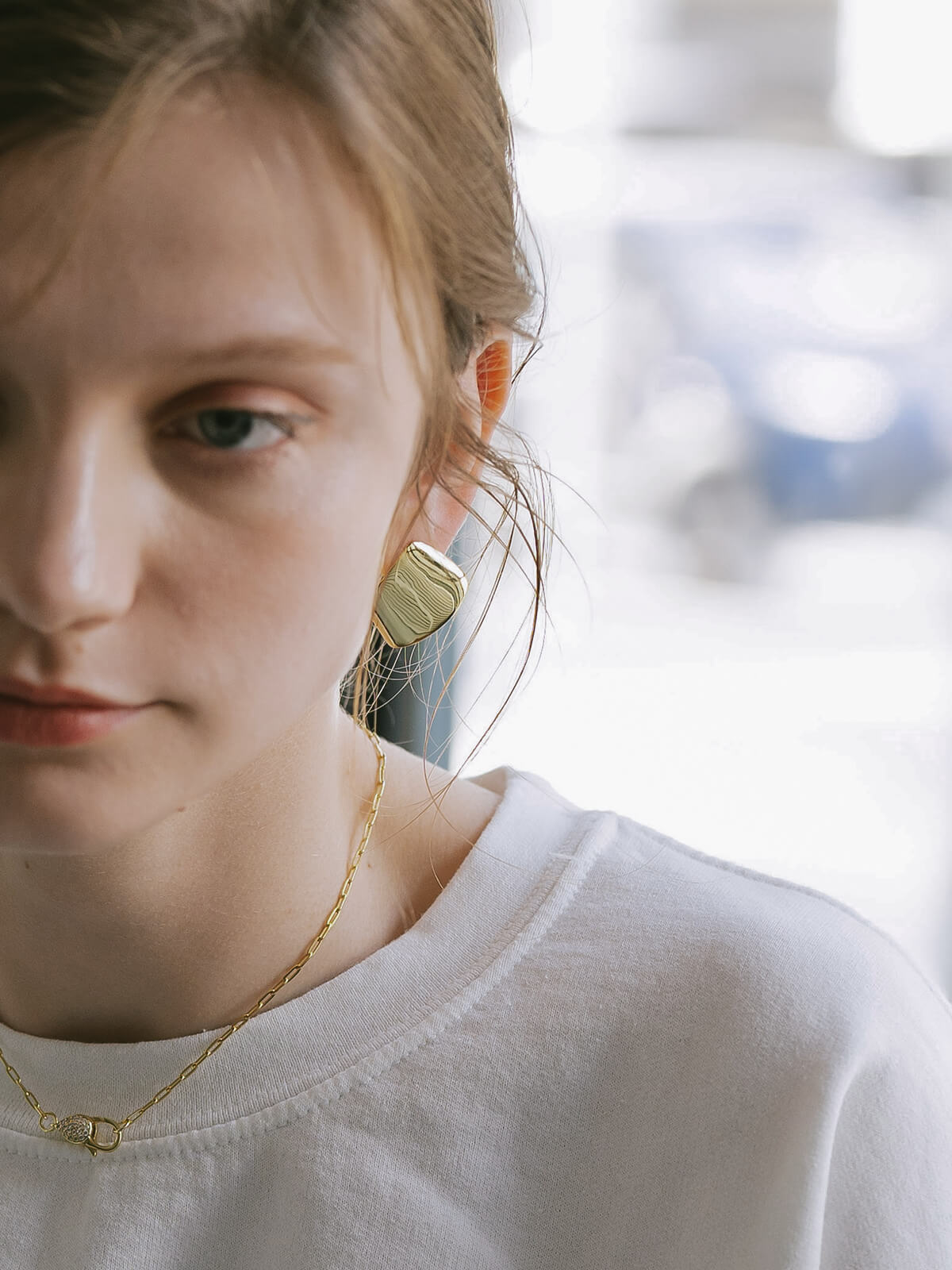 18K Gold Plated Sterling Silver Ribbonfold Earrings | MIRAVA