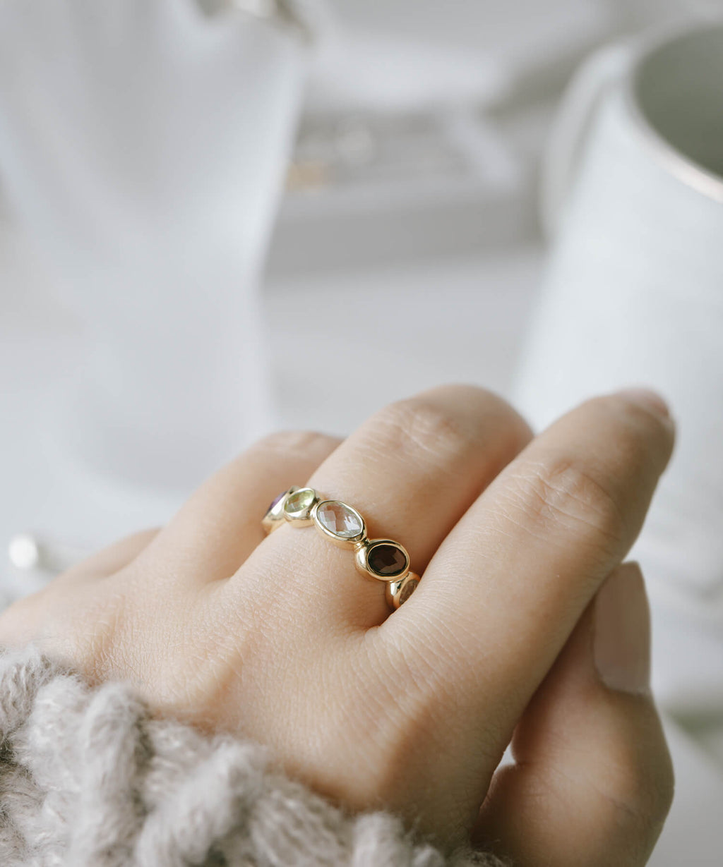 Ops 2 Rings Multi Color Eternity Gemstone Ring | Ops. – Ops. Jewelry