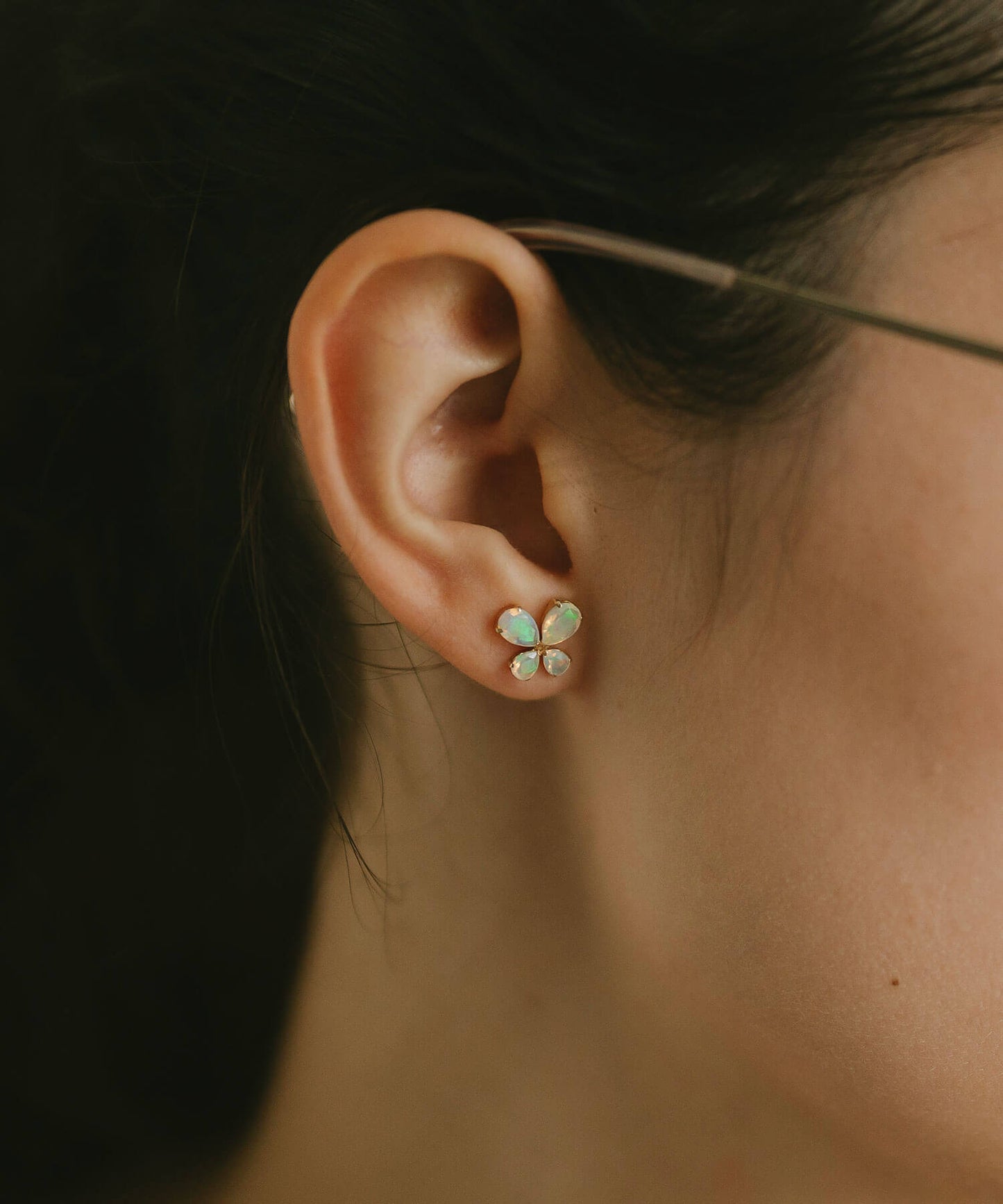 K10 Gemstone Butterfly Earring | TERRA-PAPILLON-PE