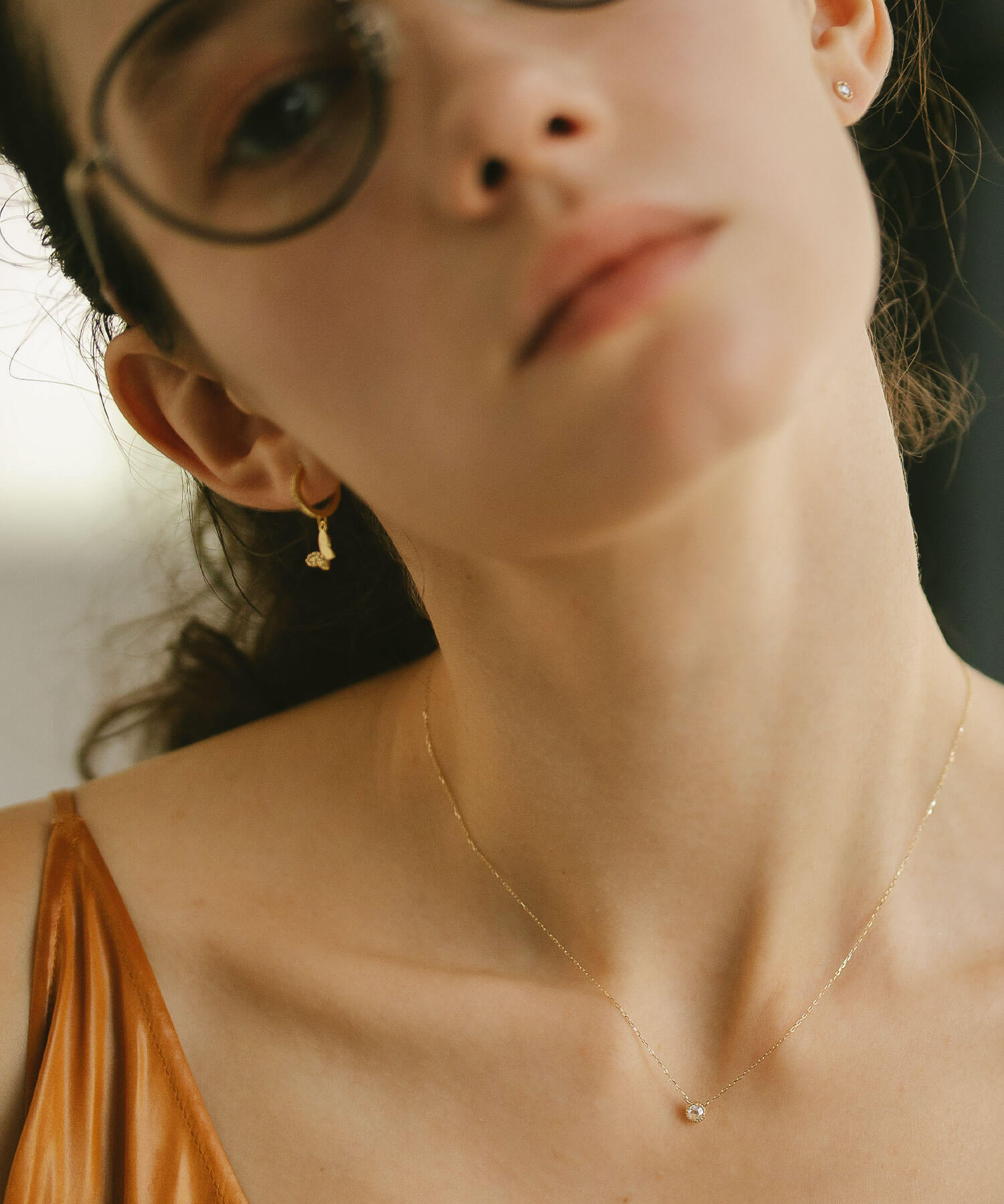 Dainty Round Diamond Necklace | ASTERI-VEGA