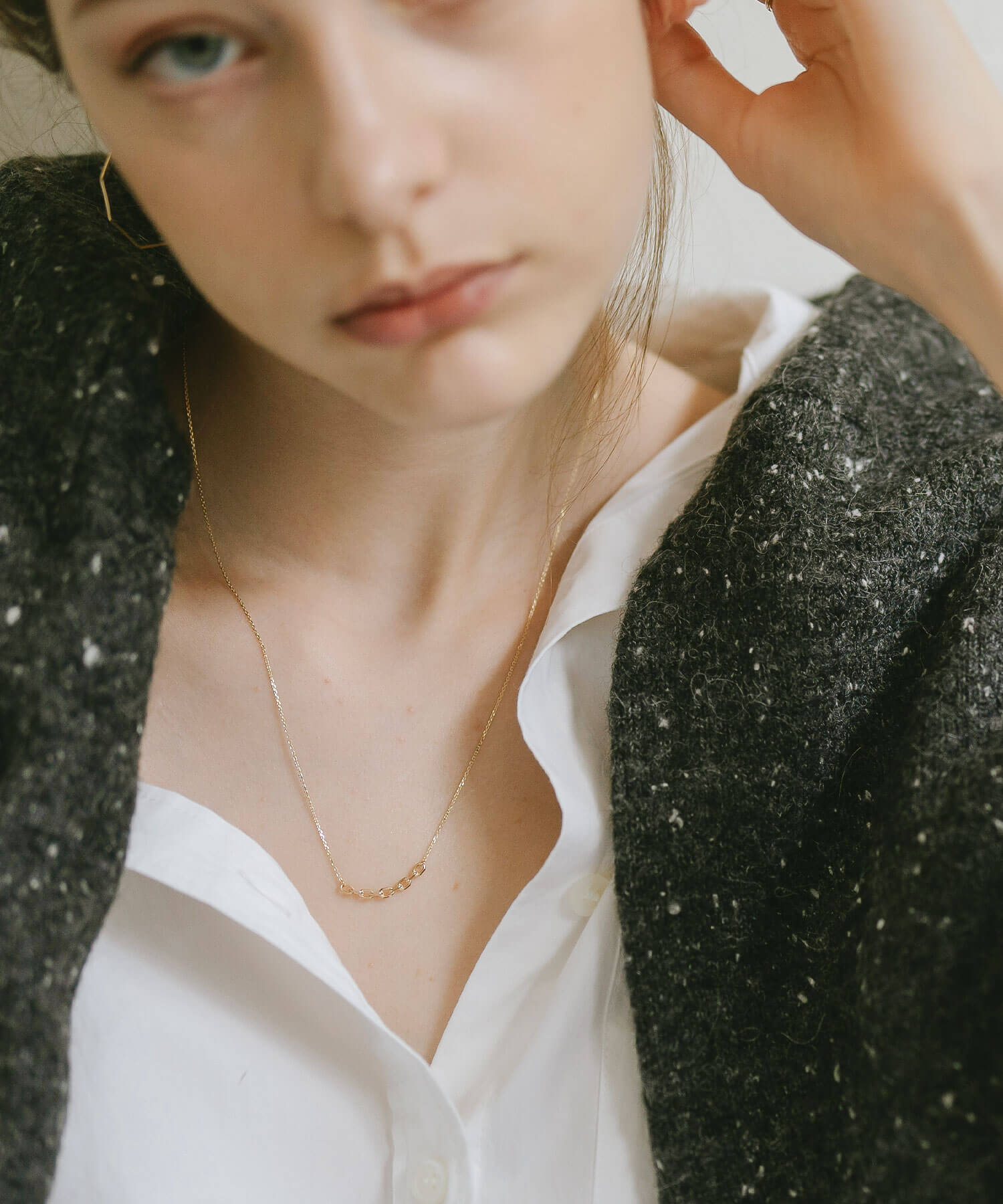 10K Gold Dainty Chain Link Necklace | KATENA