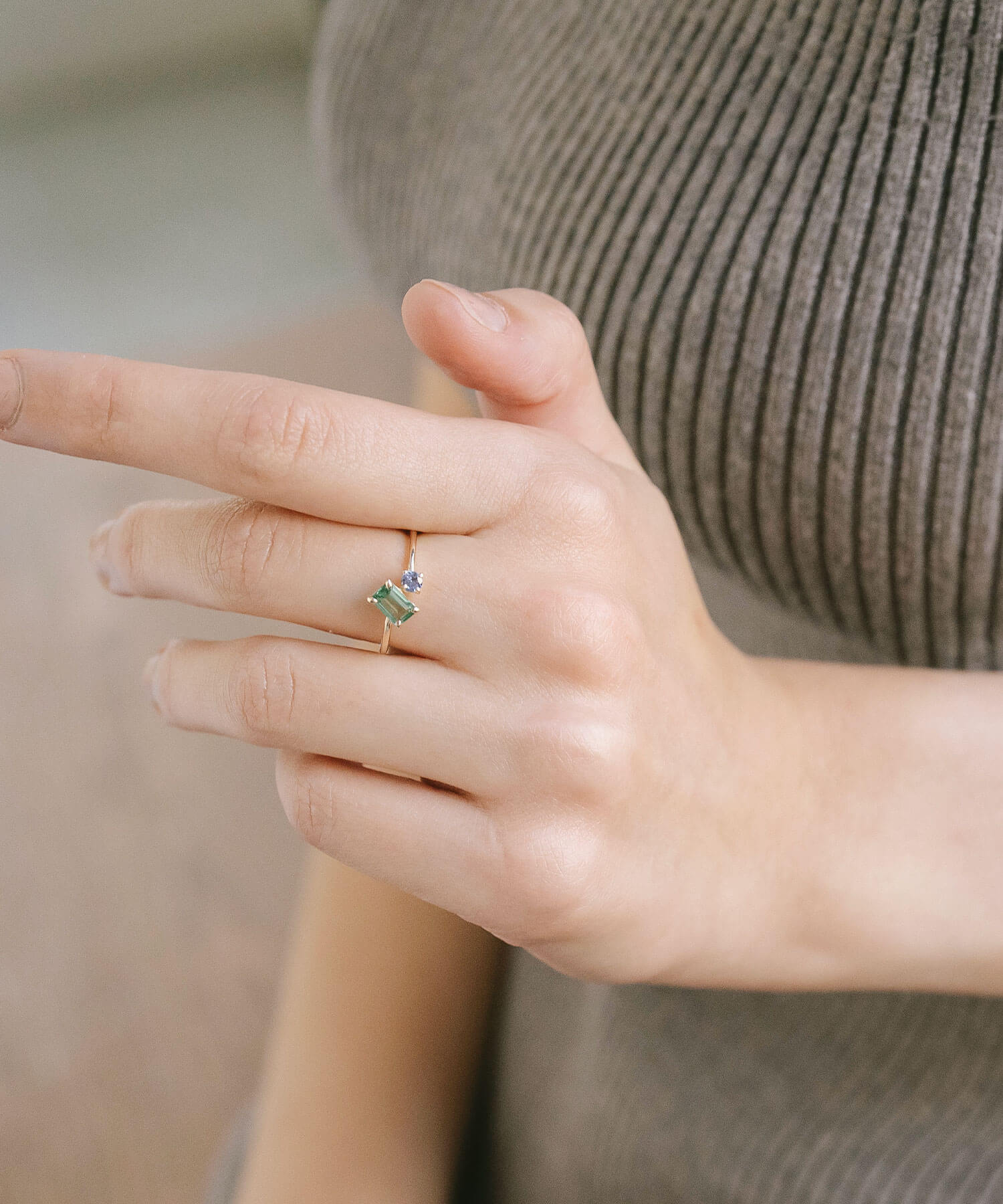 Two Gemstone Ring | TETRA-ETT