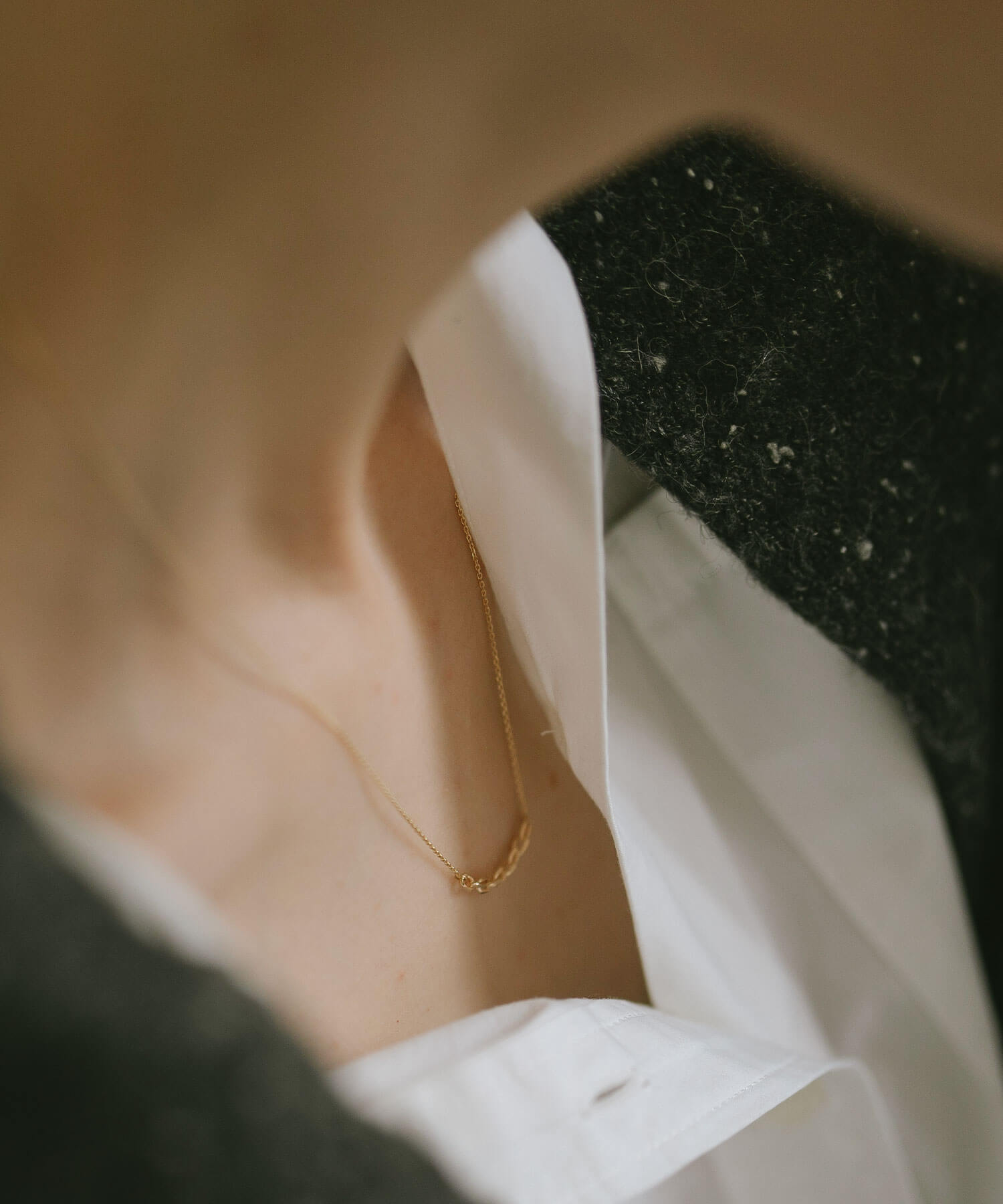 10K Gold Dainty Chain Link Necklace | KATENA