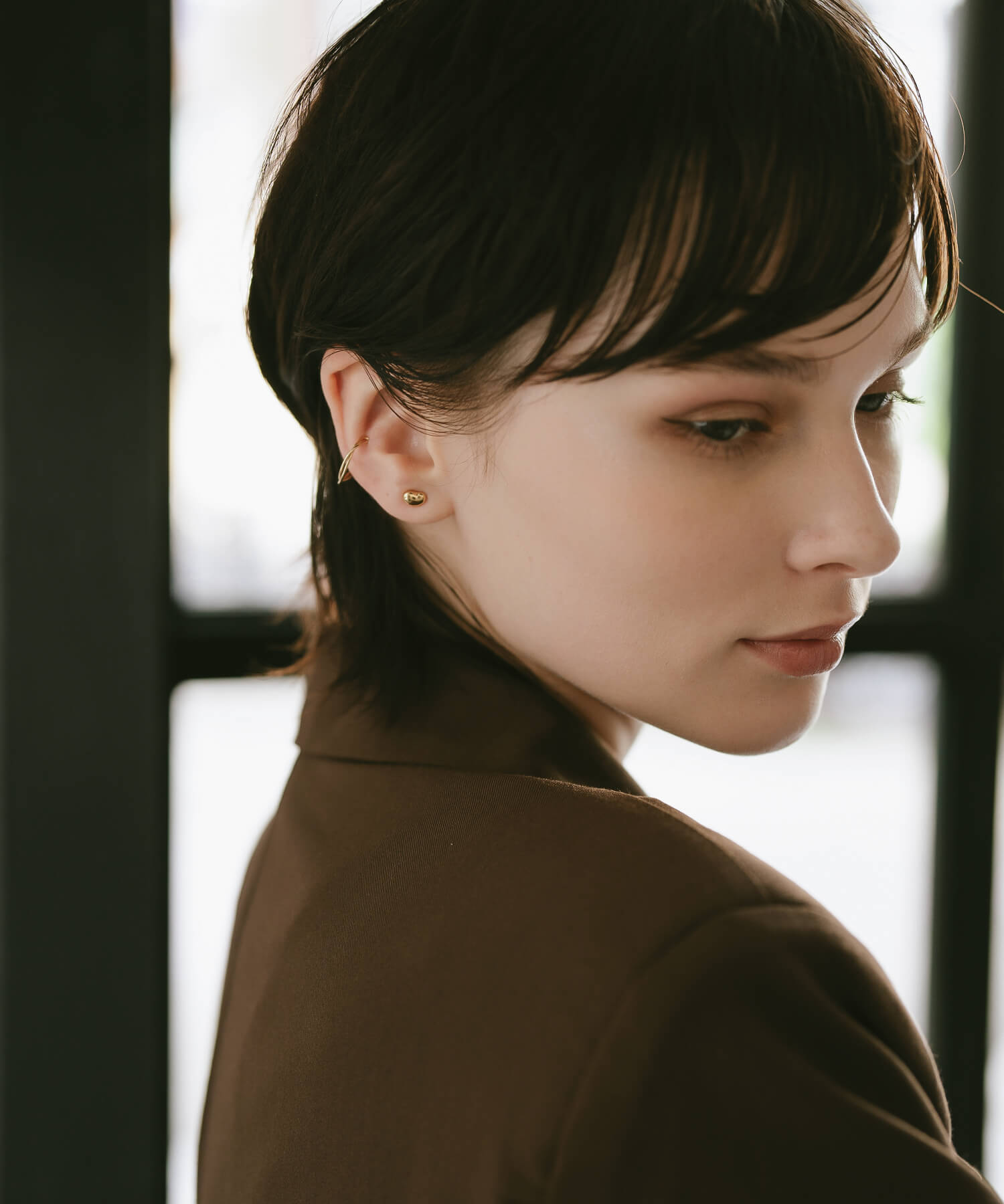 18K Gold Tiny Studs Earrings | MOLLICA