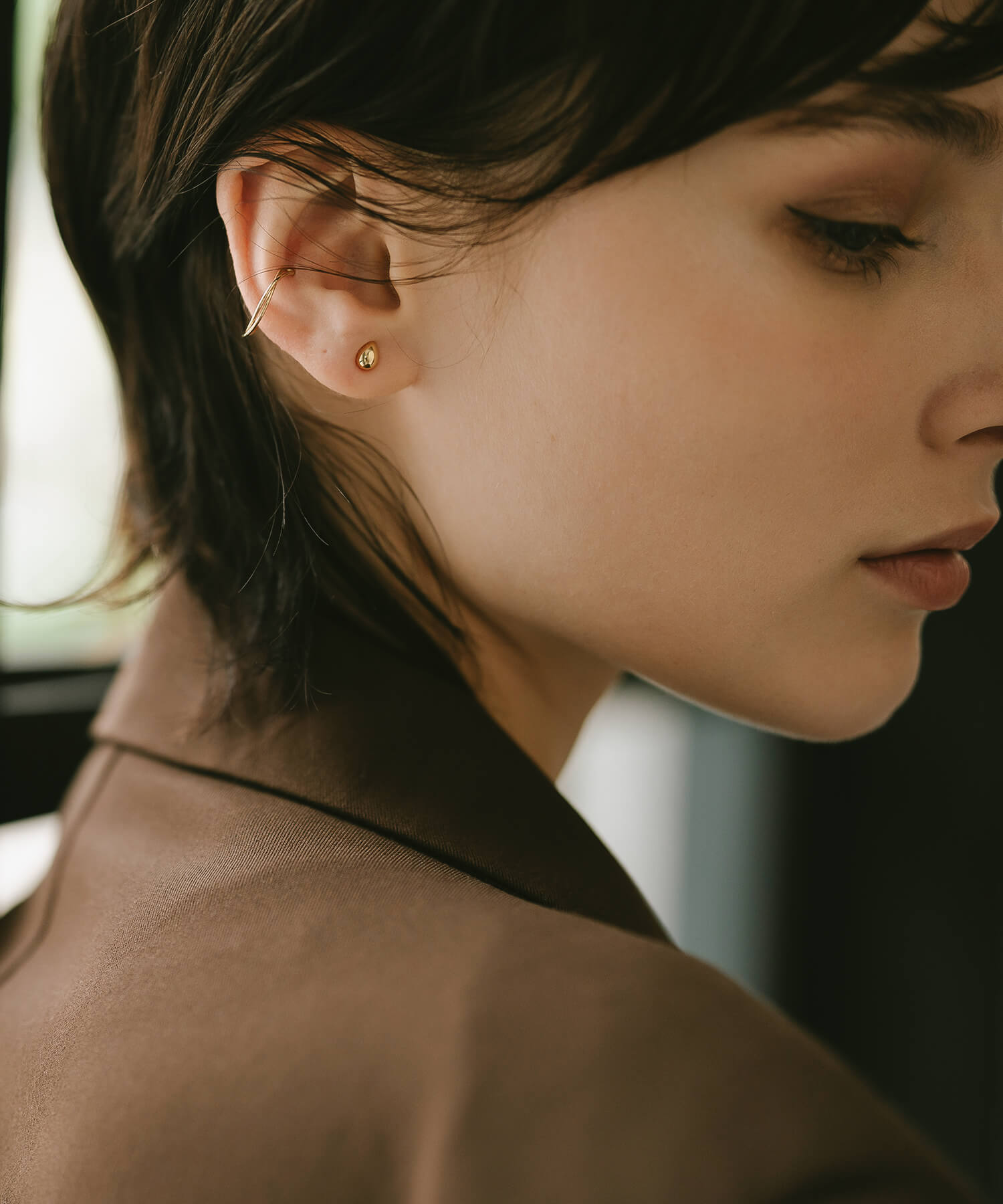 18K Gold Tiny Studs Earrings | MOLLICA