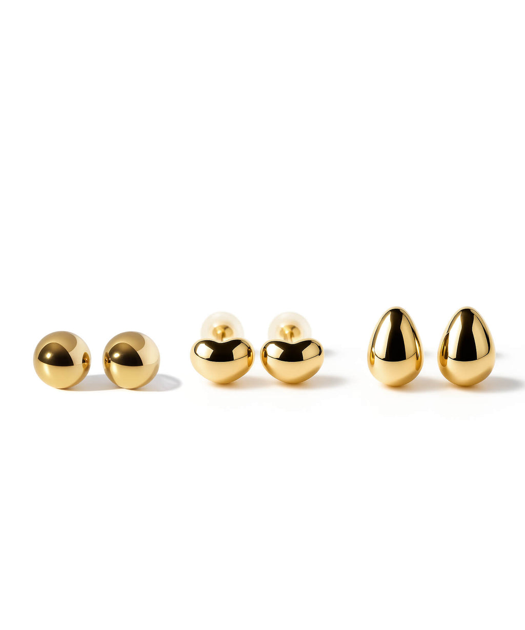 18K Gold Tiny Studs Earrings | MOLLICA