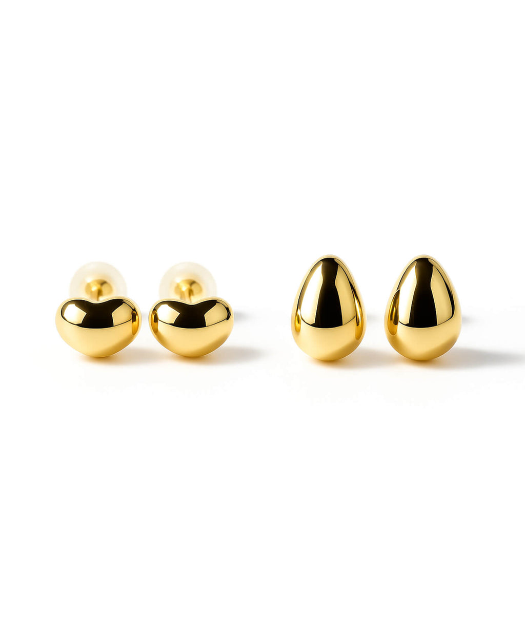 18K Gold Tiiny Studs Earrings | MOLLICA-GRAND