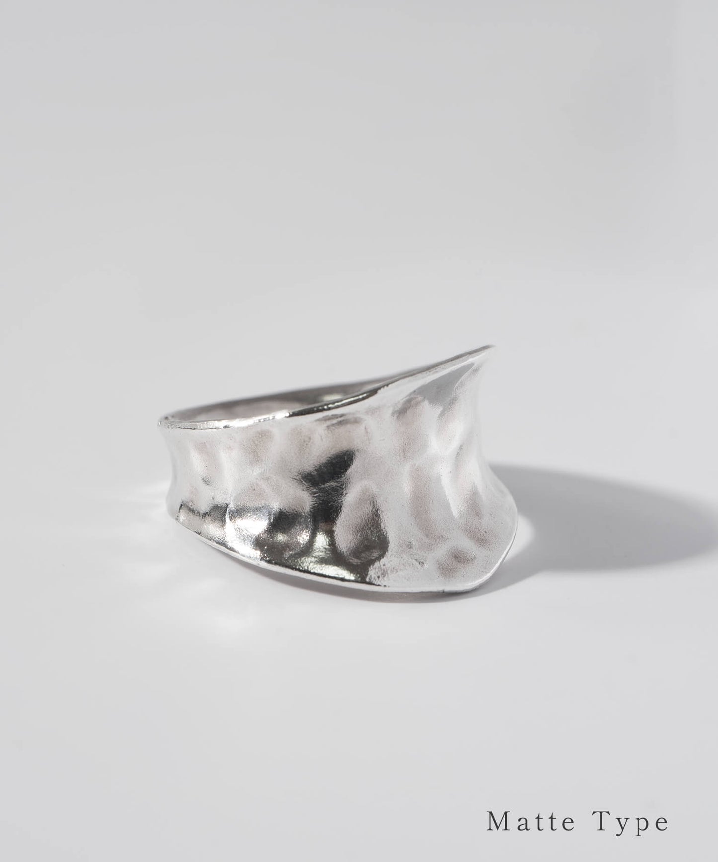 Silver925 Hammerd Wide Ring | MOONU