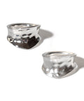 925 Sterling Silver Hammered Wide Ring | MOONU