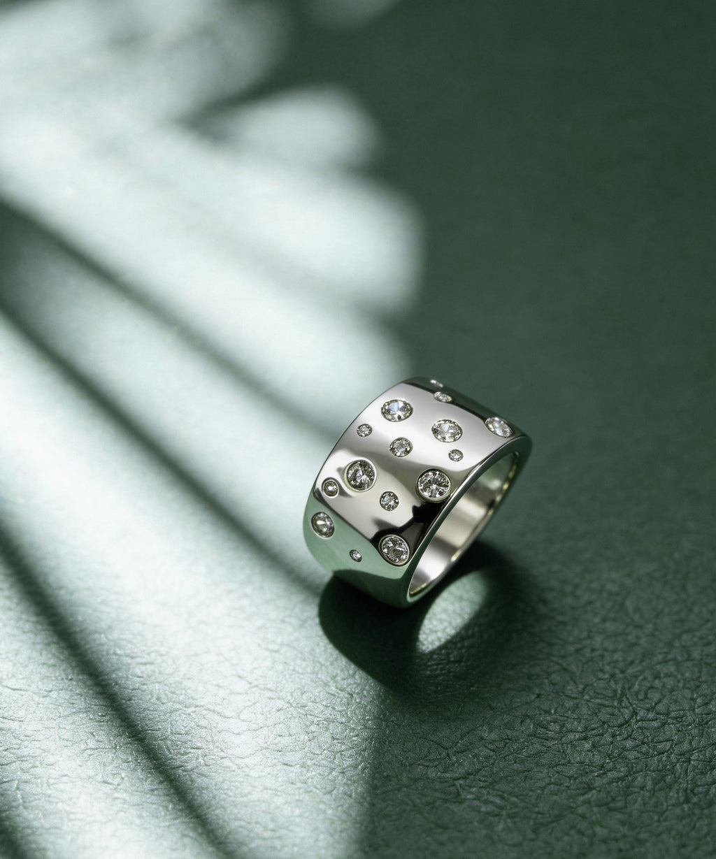 925 Sterling Silver Glint Wide Ring | MORANA