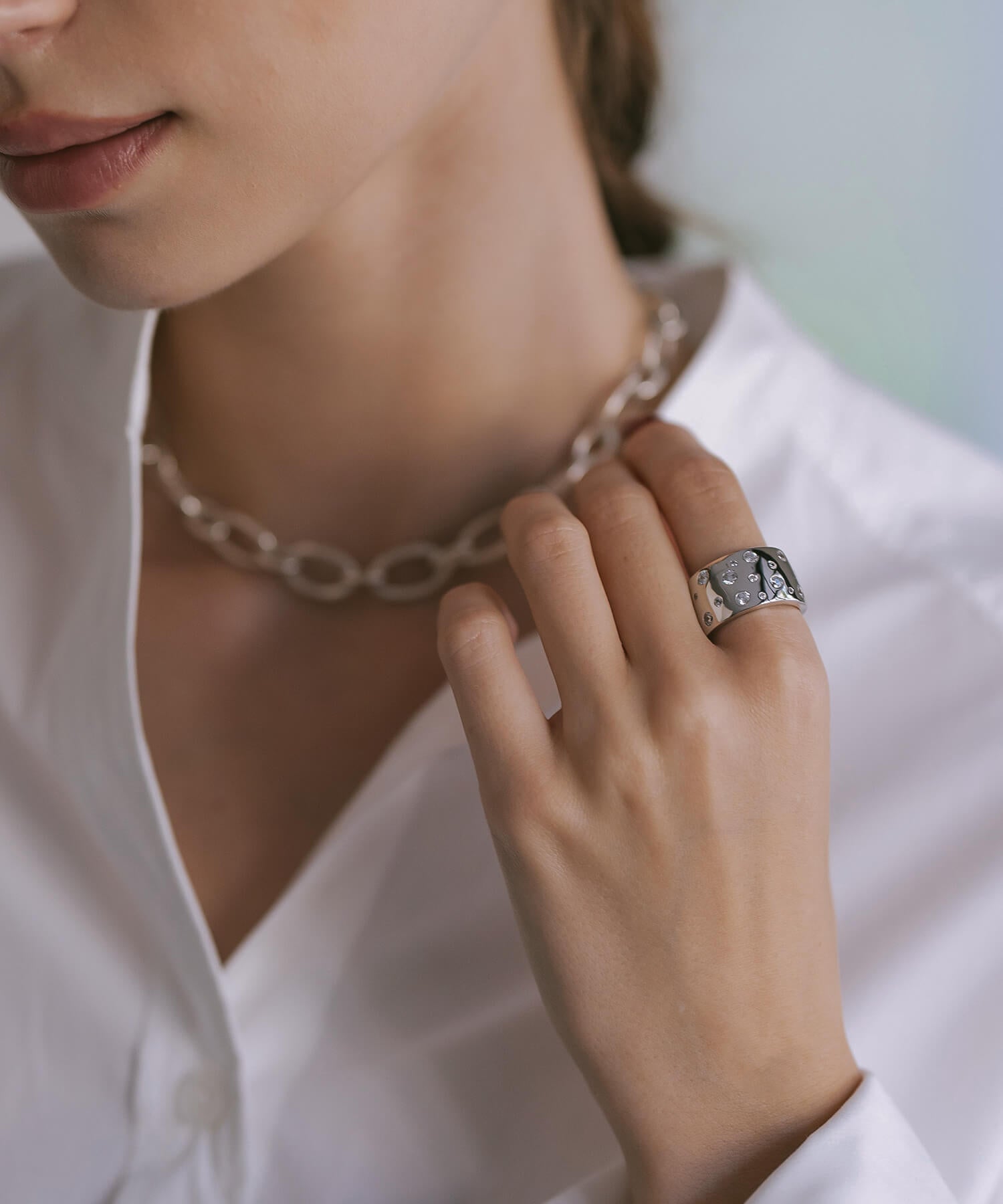 925 Sterling Silver Glint Wide Ring | MORANA