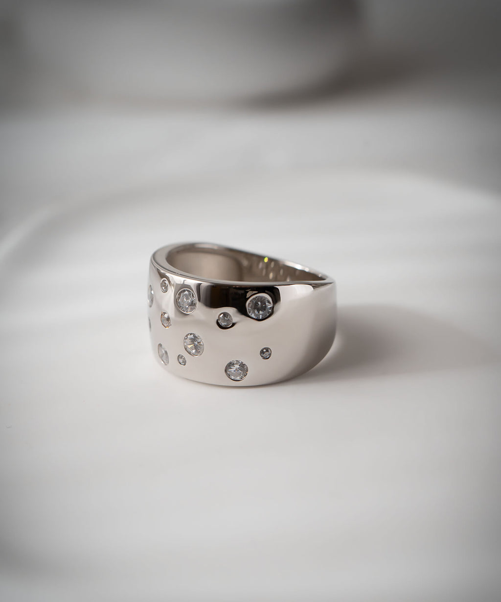 925 Sterling Silver Glint Wide Ring | MORANA