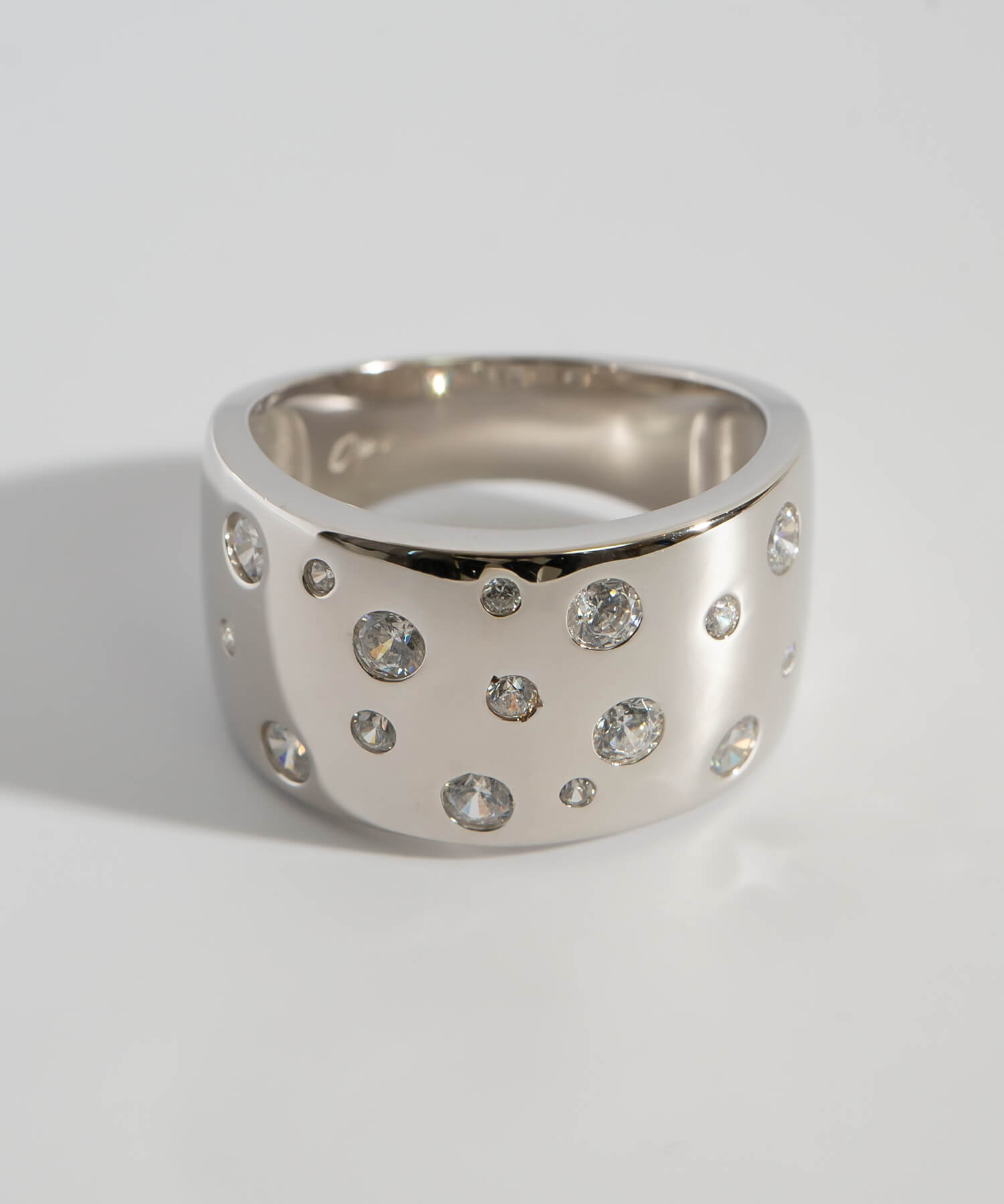 925 Sterling Silver Glint Wide Ring | MORANA