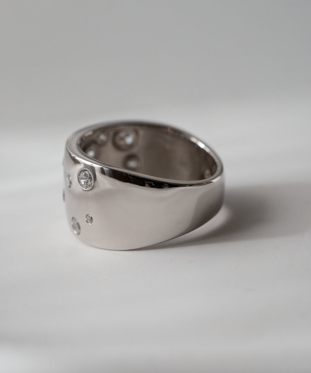 925 Sterling Silver Glint Wide Ring | MORANA