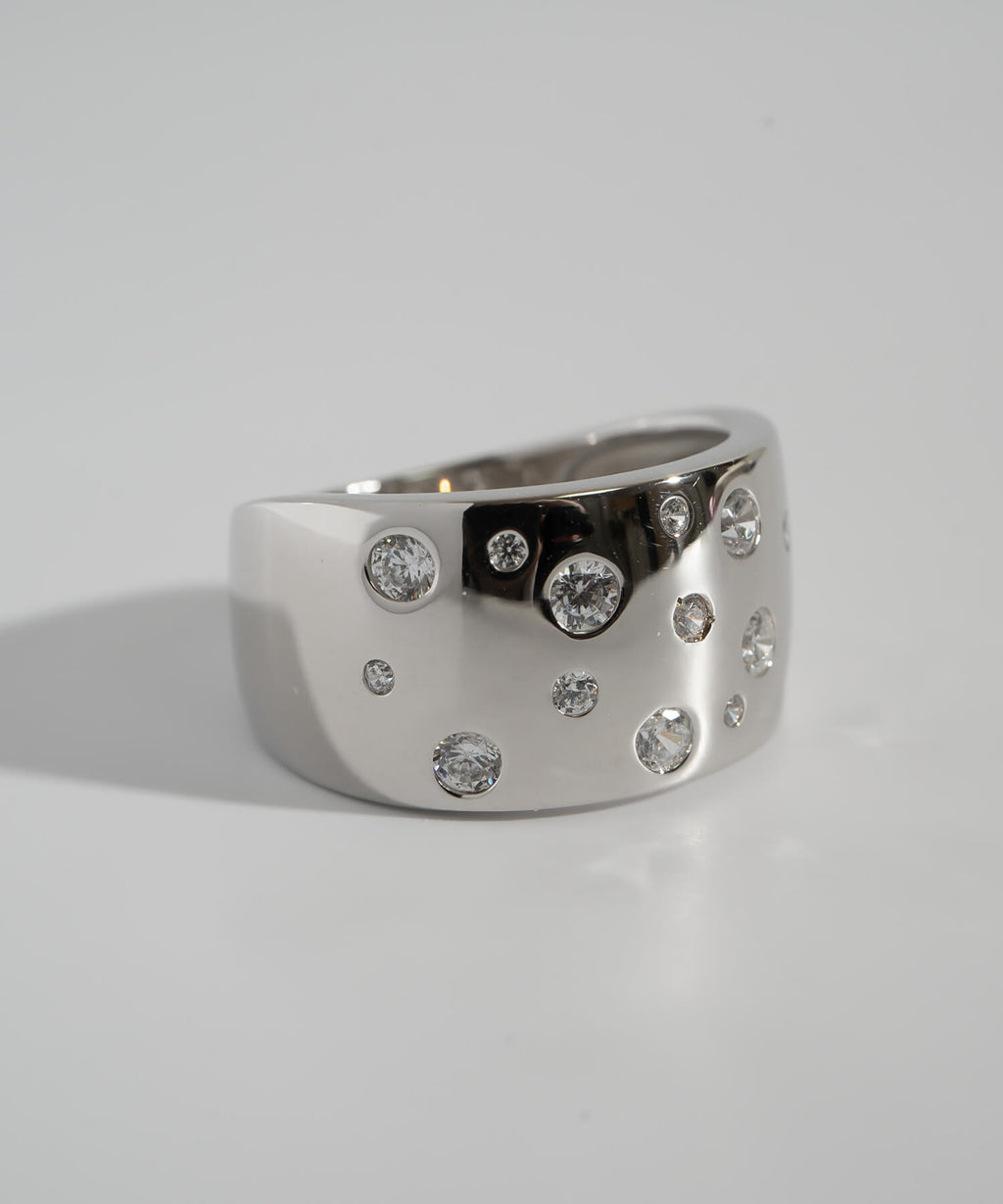 925 Sterling Silver Glint Wide Ring | MORANA