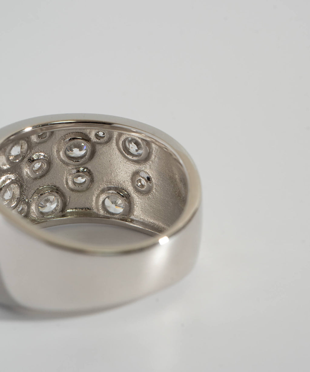 925 Sterling Silver Glint Wide Ring | MORANA
