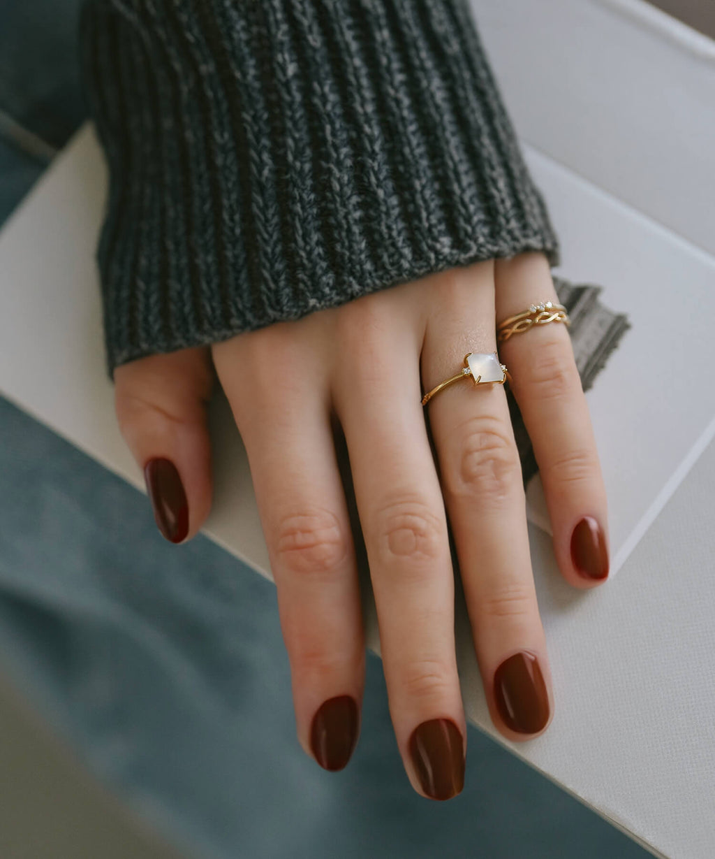 Ops 2 Rings Square Shape Gemstone Ring | Ops. – Ops. Jewelry