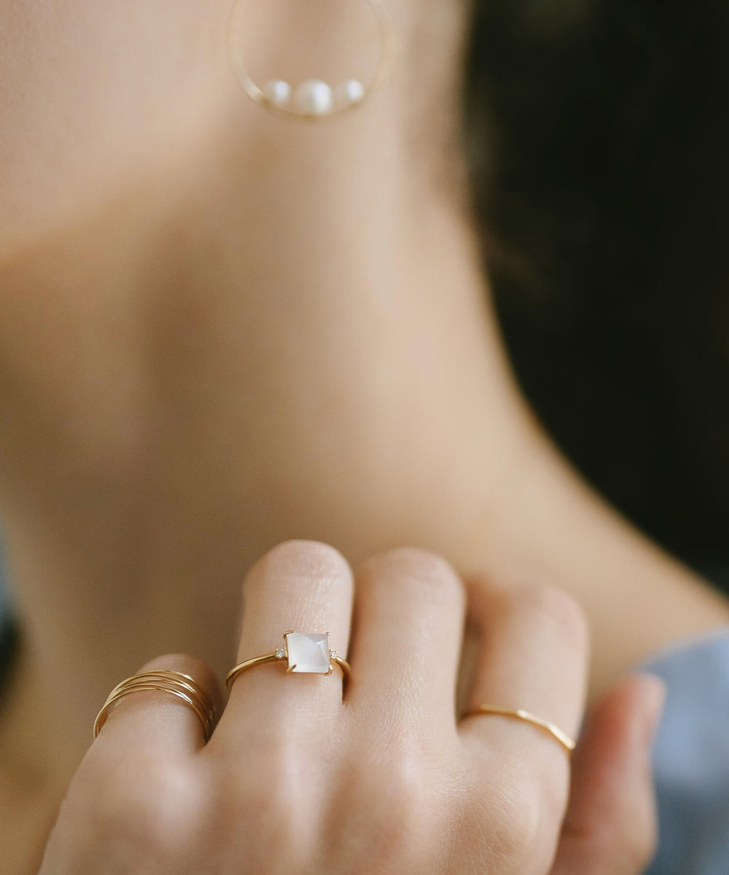 Ops 2 Rings Square Shape Gemstone Ring | Ops. – Ops. Jewelry