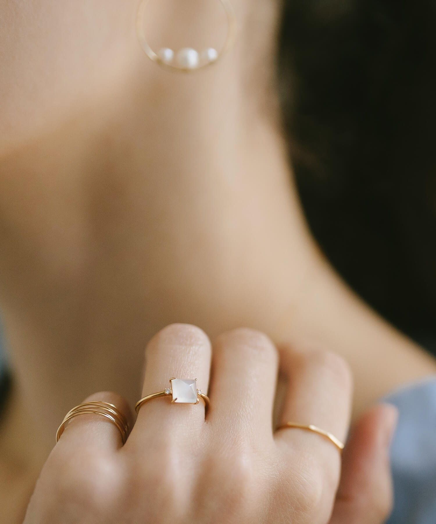 Square Shape Gemstone Ring | TETRA-NOLL