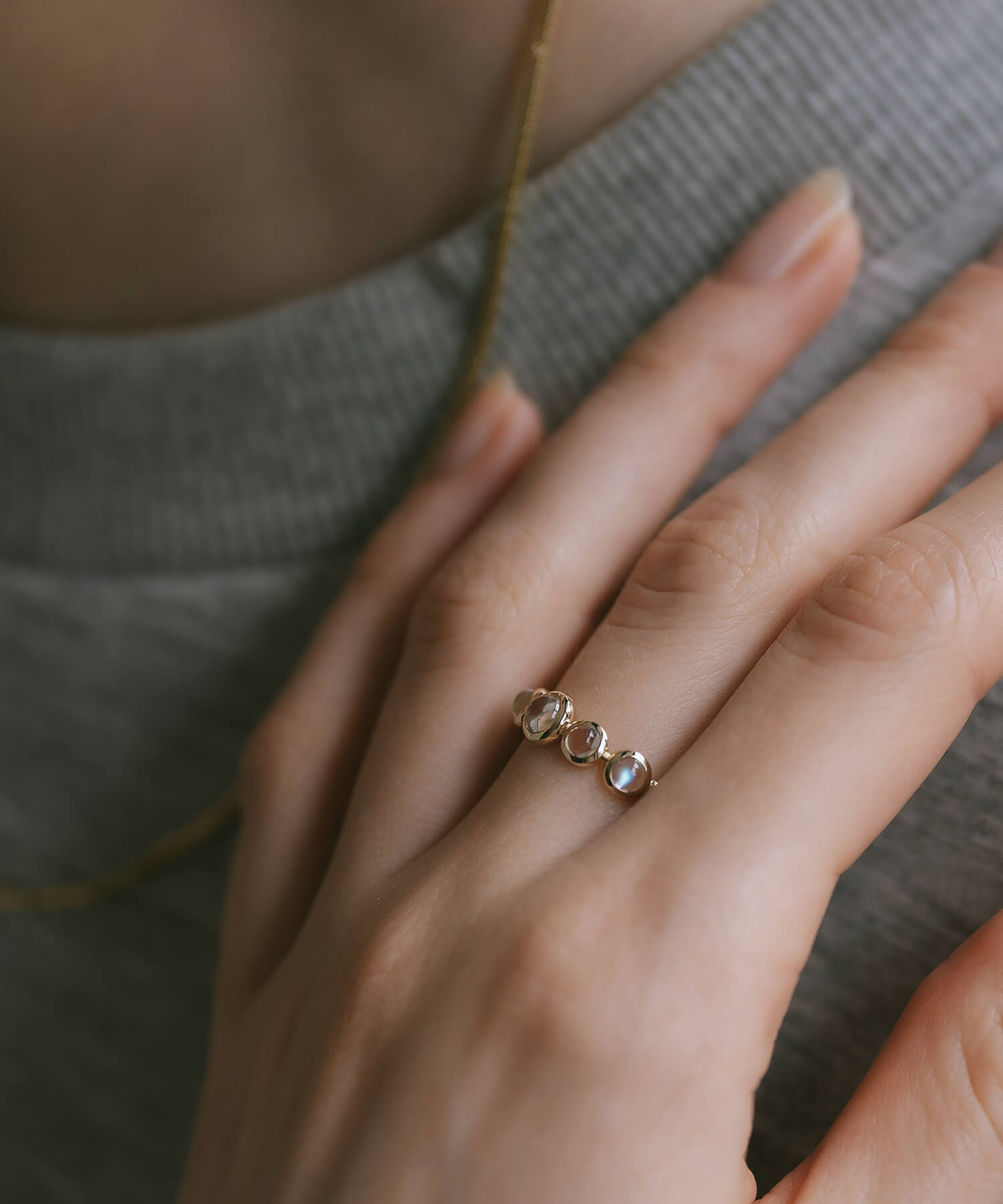 Blue Moonstone Ring | MYSTORA