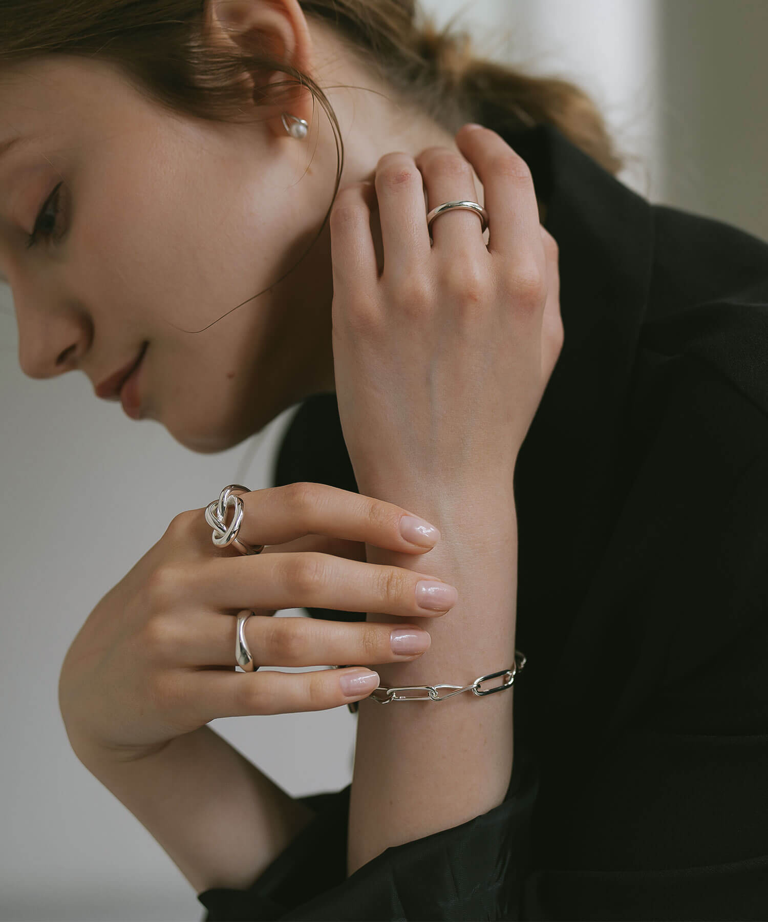 18K Gold Plated Sterling Silver Twisted Link Chain Toggle Bracelet | NERIO