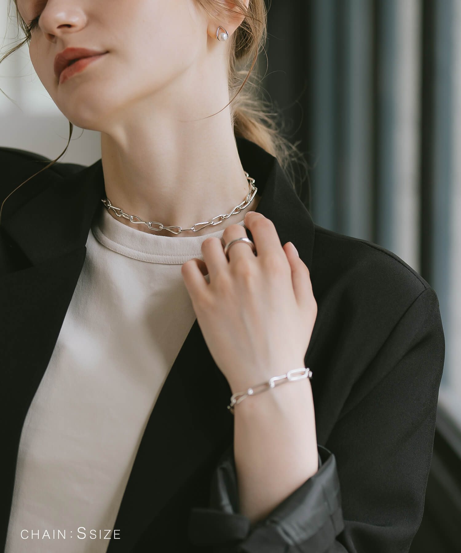 18K Gold Plated Sterling Silver Dual Flow Choker Necklace | NERIO