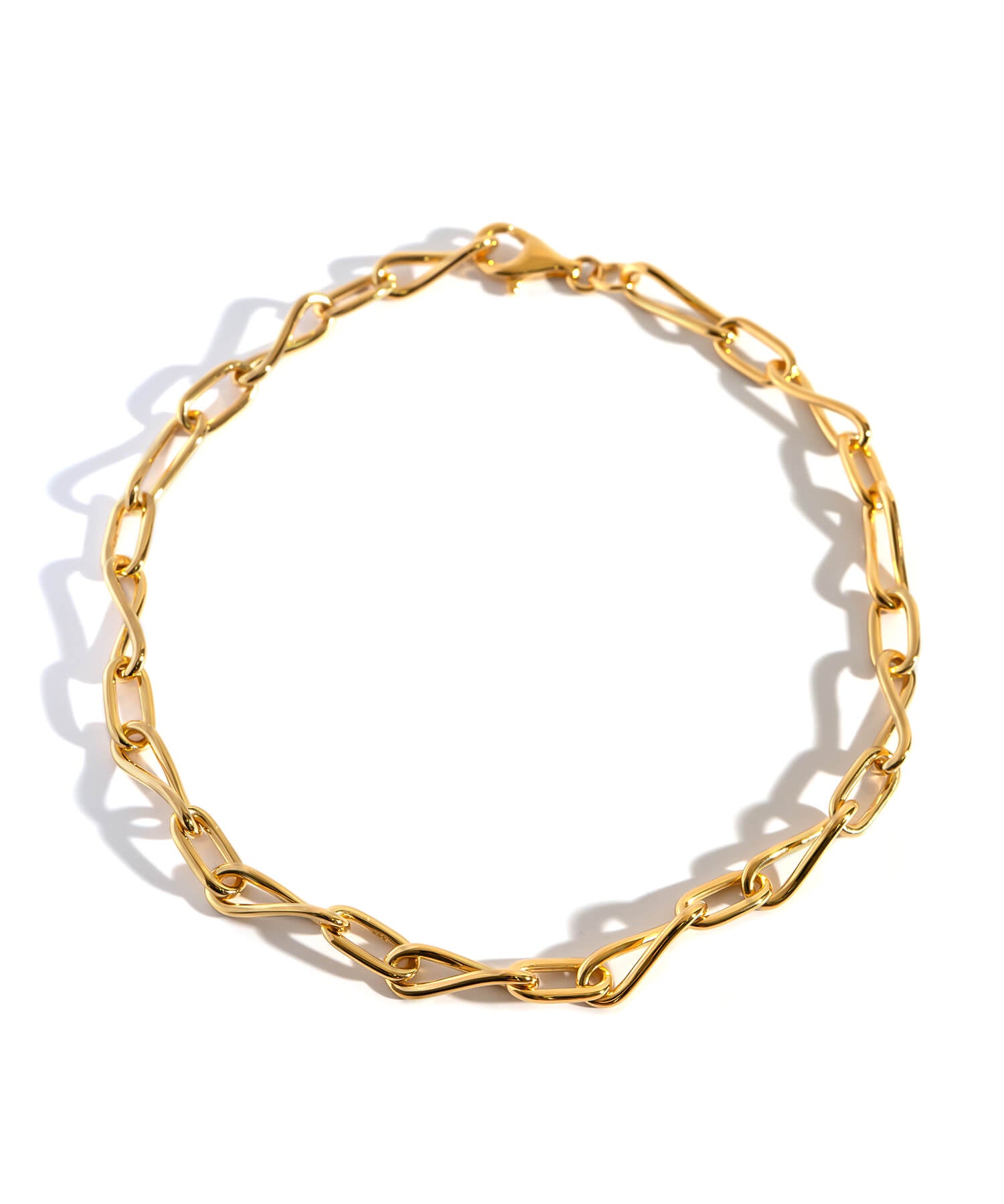 18K Gold Plated Sterling Silver Dual Flow Choker Necklace | NERIO