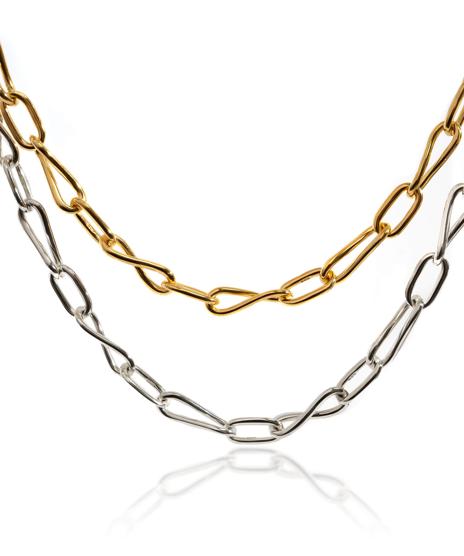 18K Gold Plated Sterling Silver Dual Flow Choker Necklace | NERIO