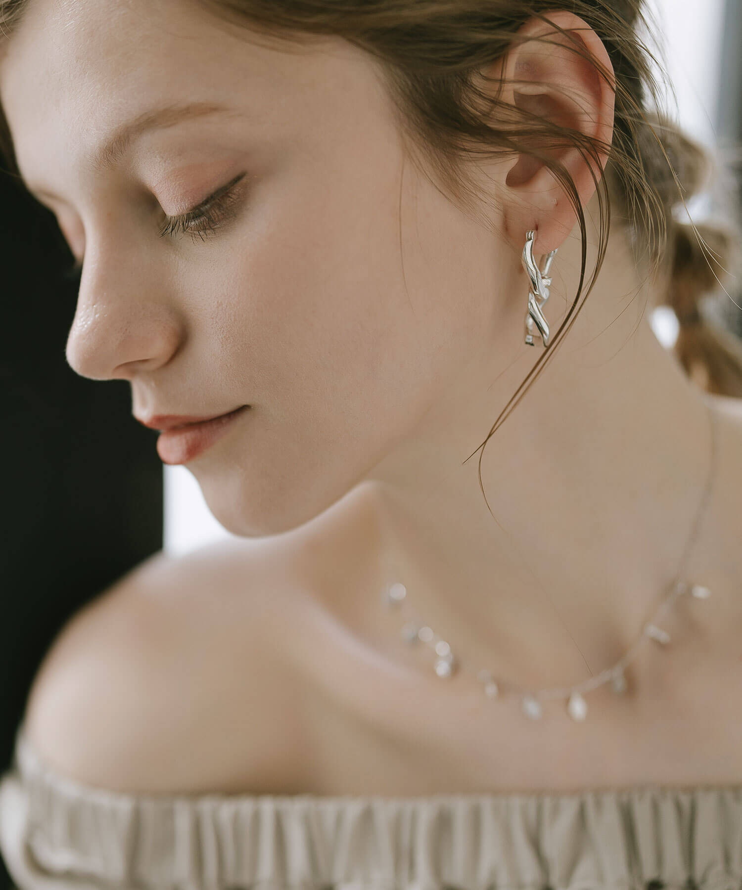 18K Gold Plated Sterling Silver Cunkey Chain Earrings | NEVIEN