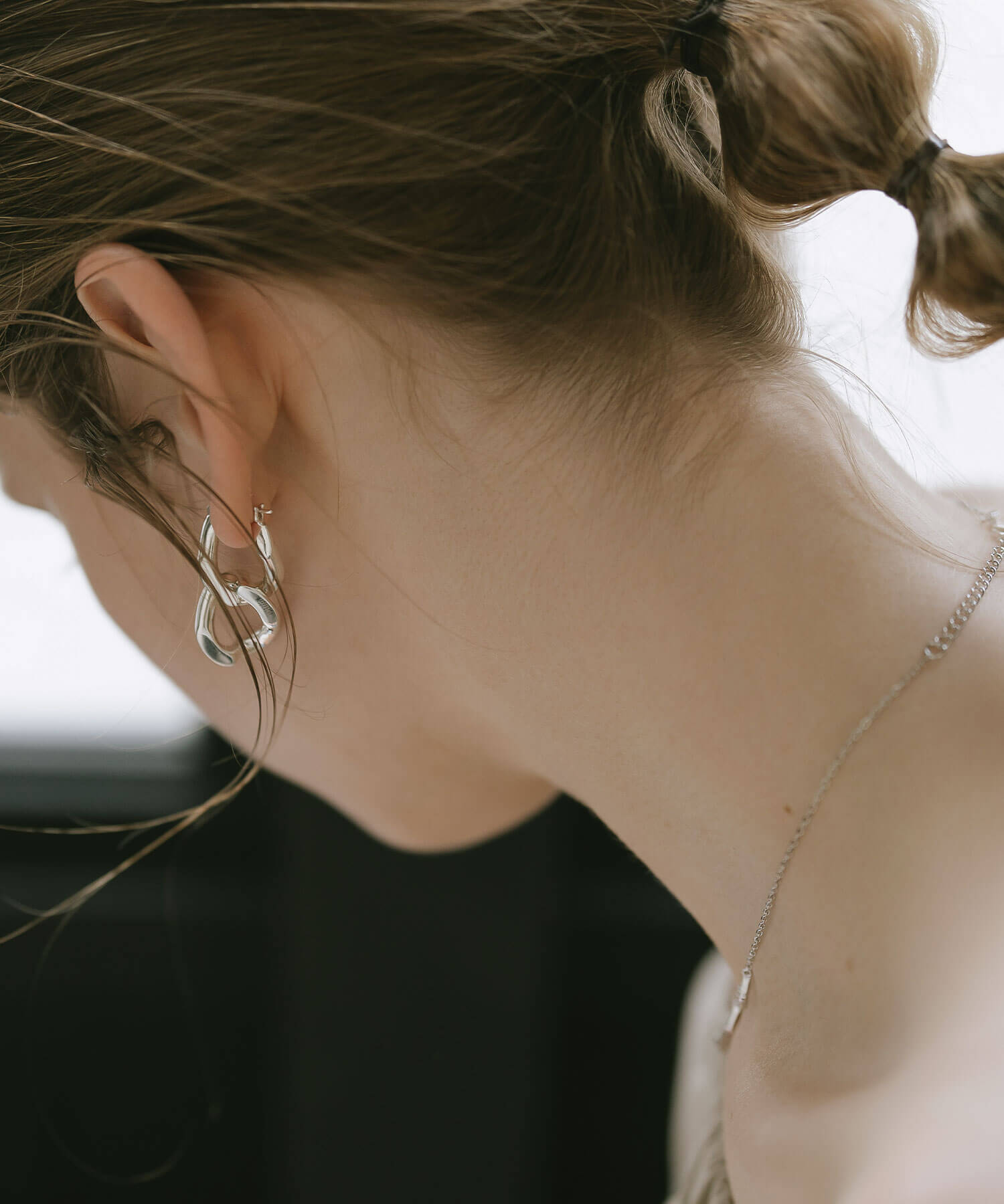 18K Gold Plated Sterling Silver Cunkey Chain Earrings | NEVIEN