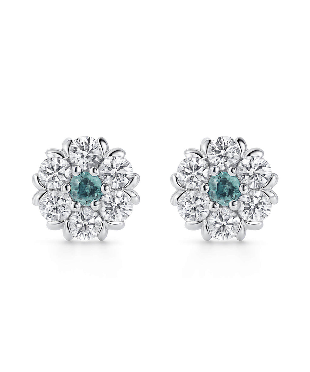 Aura Floral Diamond Earrings | NOELCA