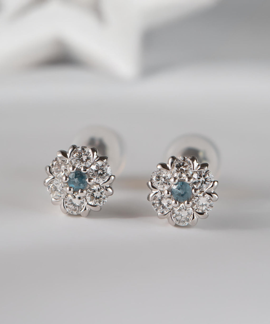 Aura Floral Diamond Earrings | NOELCA
