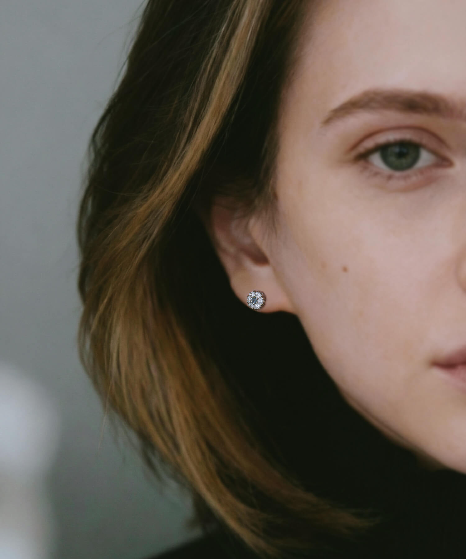 Aura Floral Diamond Earrings | NOELCA