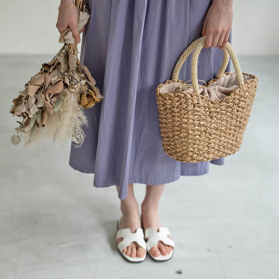 Pearl Handle Basket Bag | NOVALE