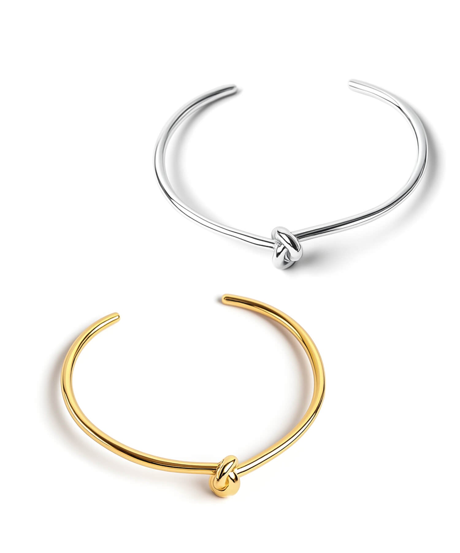 18K Gold Plated Sterling Silver Tight Knot Bangle | OBLIGA