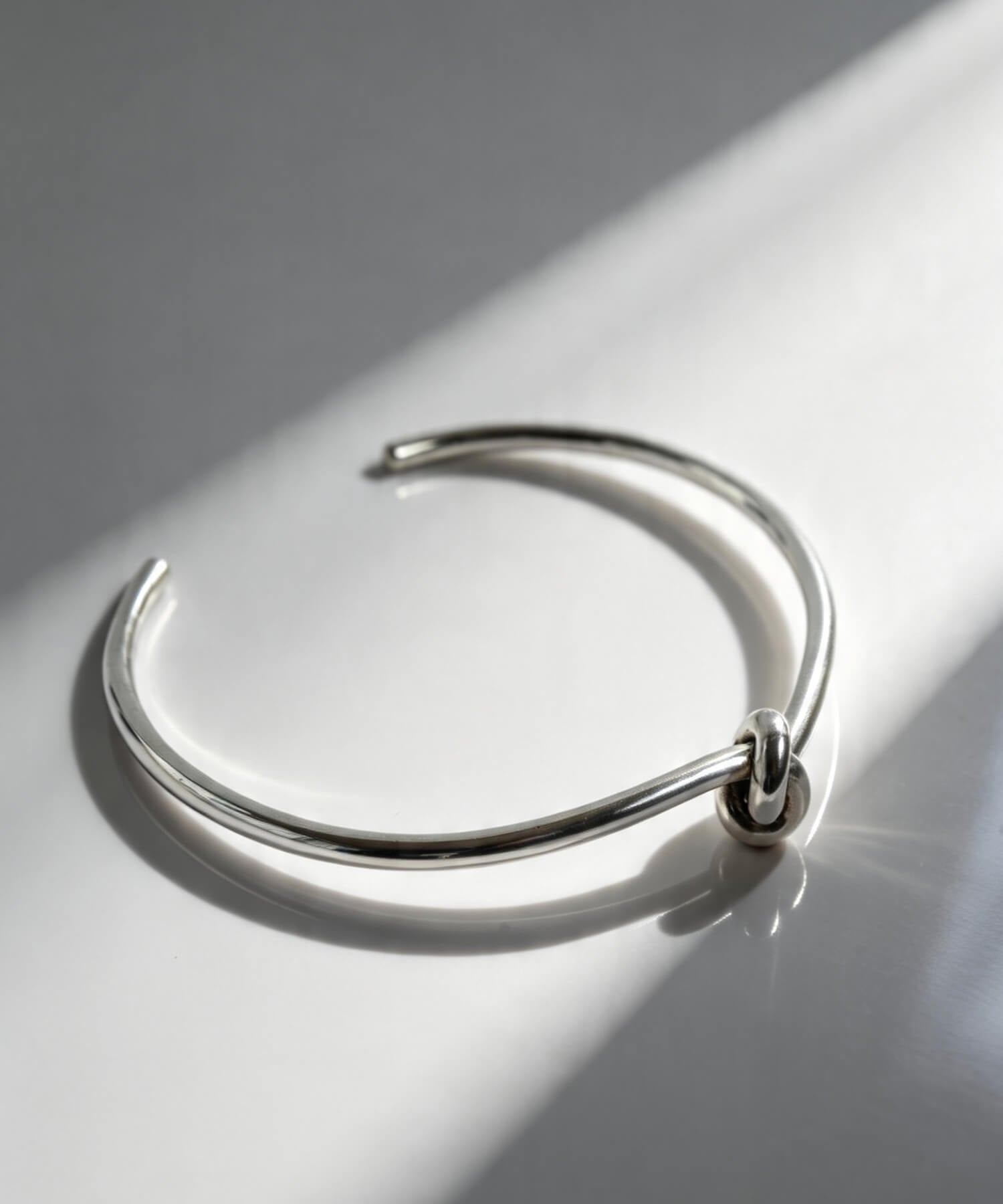 18K Gold Plated Sterling Silver Tight Knot Bangle | OBLIGA