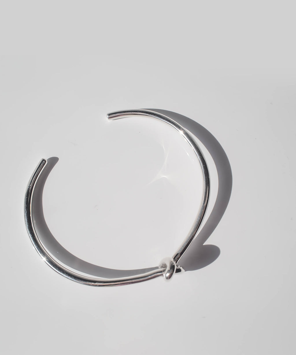 18K Gold Plated Sterling Silver Tight Knot Bangle | OBLIGA