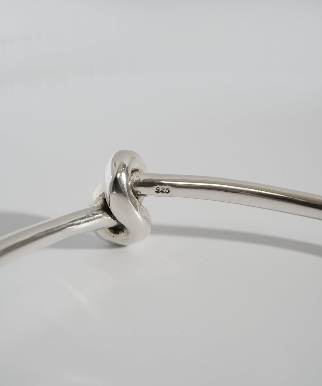 18K Gold Plated Sterling Silver Tight Knot Bangle | OBLIGA