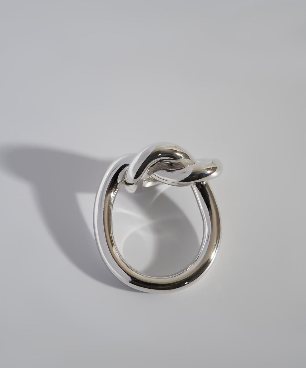 18K Gold Plated Sterling Silver Knot Ring | OBLIGA