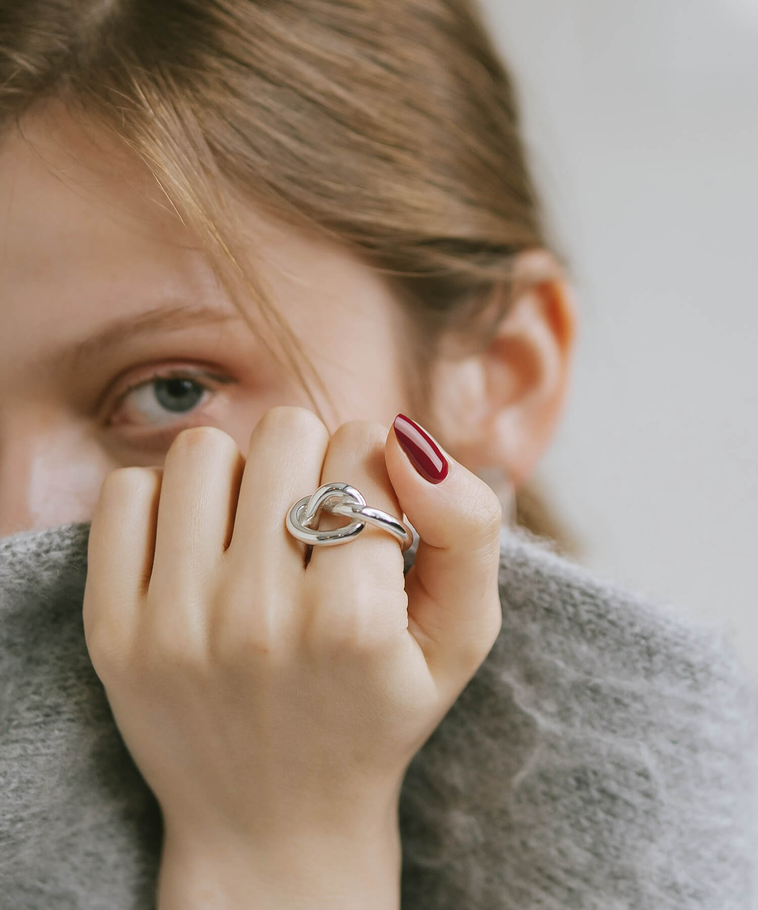 18K Gold Plated Sterling Silver Knot Ring | OBLIGA