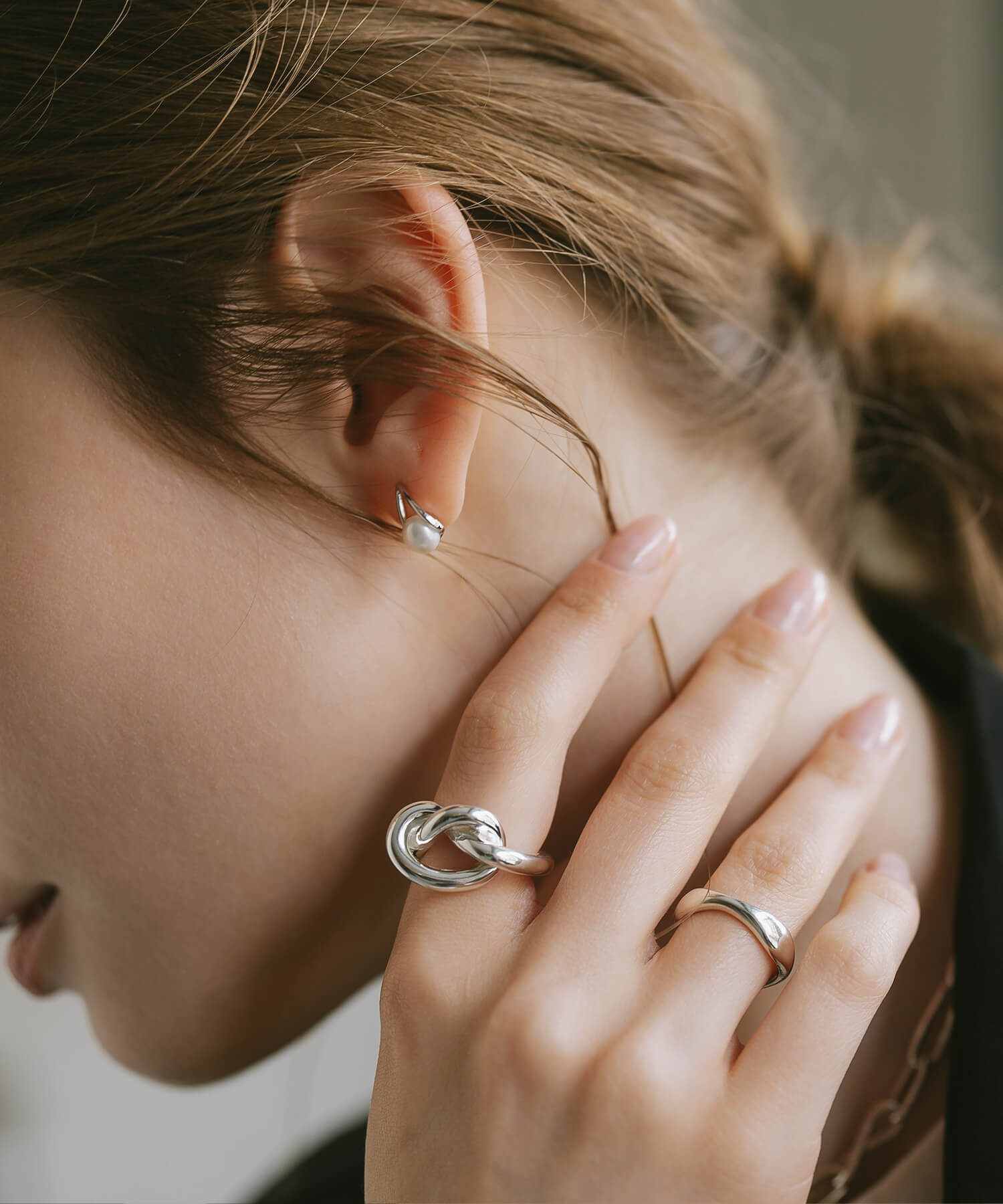 18K Gold Plated Sterling Silver Knot Ring | OBLIGA