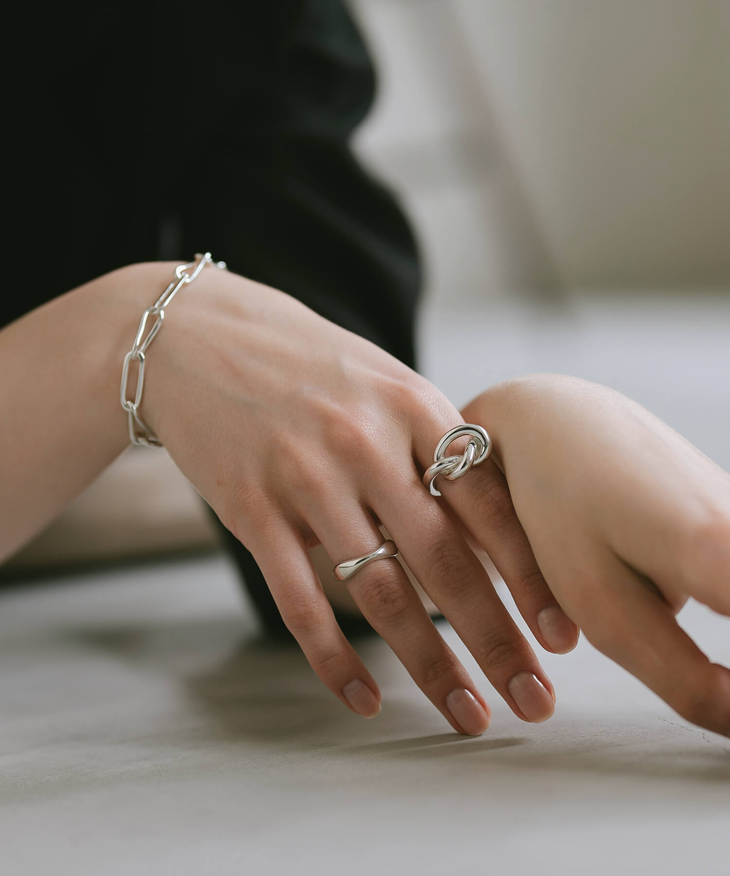 18K Gold Plated Sterling Silver Knot Ring | OBLIGA