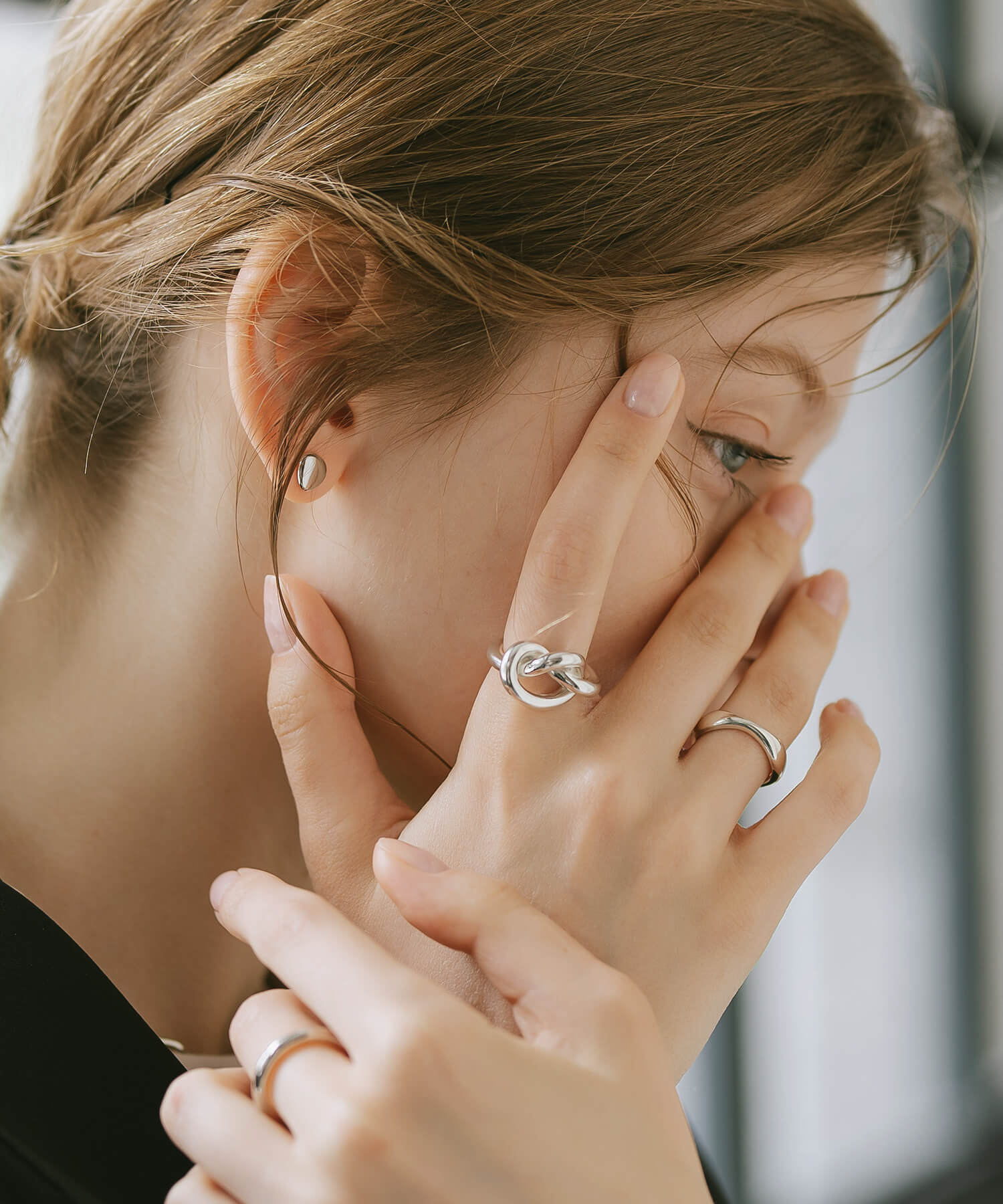 18K Gold Plated Sterling Silver Knot Ring | OBLIGA