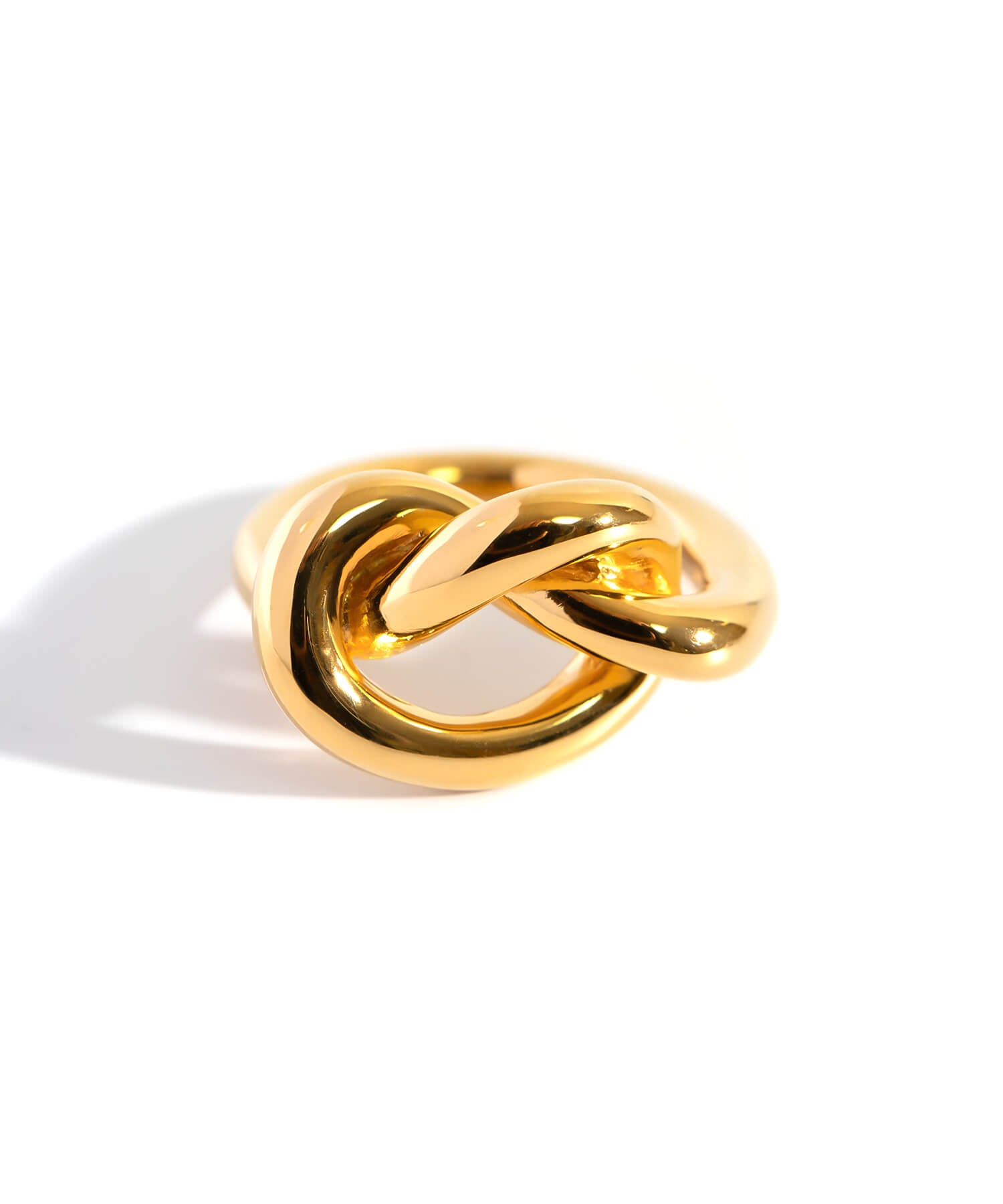 18K Gold Plated Sterling Silver Knot Ring | OBLIGA